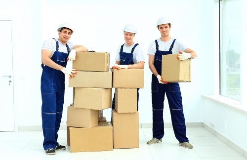 Moving boxes prepared for house removals in Chelsfield
