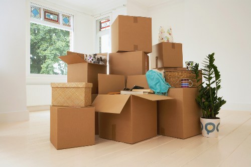 Prepared furniture and boxes ready for long-term storage