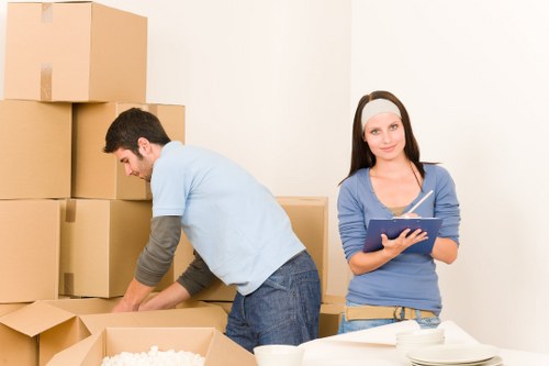 IT equipment being prepared for office removals in Chelsfield
